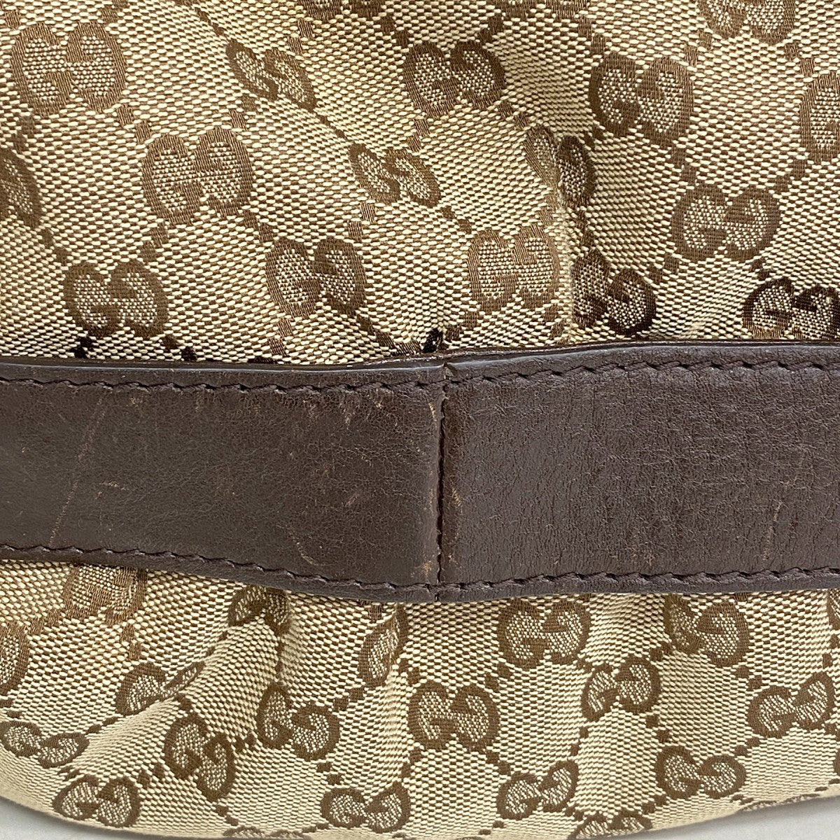【6fa1891-k】グッチ ショルダーバッグ GGキャンバス 223951 キャンバス ブラウン ゴールド金具【中古】レディース