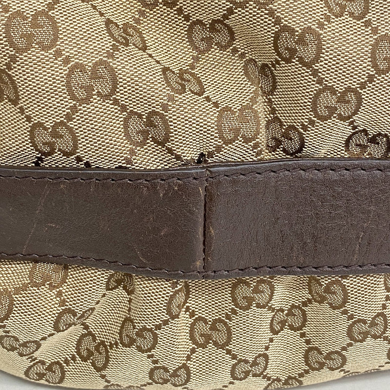 【6fa1891-k】グッチ ショルダーバッグ GGキャンバス 223951 キャンバス ブラウン ゴールド金具【中古】レディース