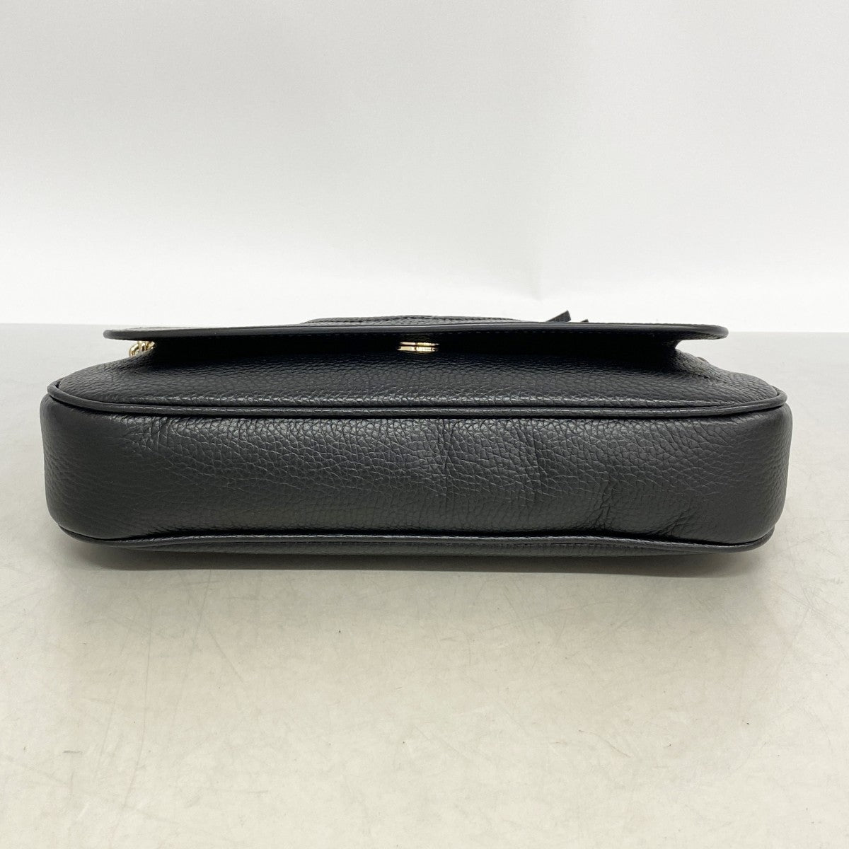 【6fa1892-k】グッチ ショルダーバッグ ソーホー 536224 レザー ブラック ゴールド金具【中古】レディース