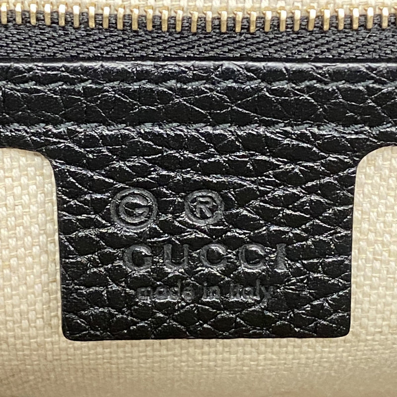 【6fa1892-k】グッチ ショルダーバッグ ソーホー 536224 レザー ブラック ゴールド金具【中古】レディース