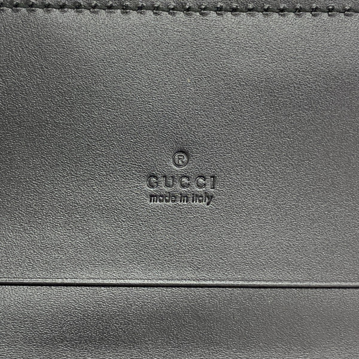 【6fa1893-k】グッチ 名刺入れ グッチシマ 251727 レザー ブラック シルバー金具【中古】メンズ