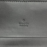 【6fa1893-k】グッチ 名刺入れ グッチシマ 251727 レザー ブラック シルバー金具【中古】メンズ