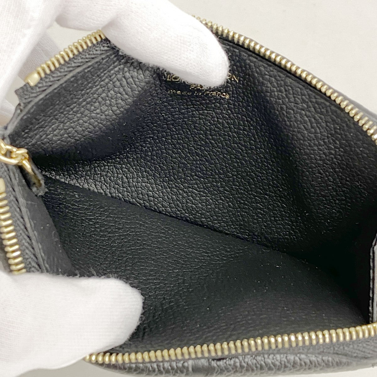 【6fa1896-k】ルイヴィトン コインケース モノグラム・アンプラント ポルトカルトレクトヴェルソ M28798 ノワール【中古】レディース