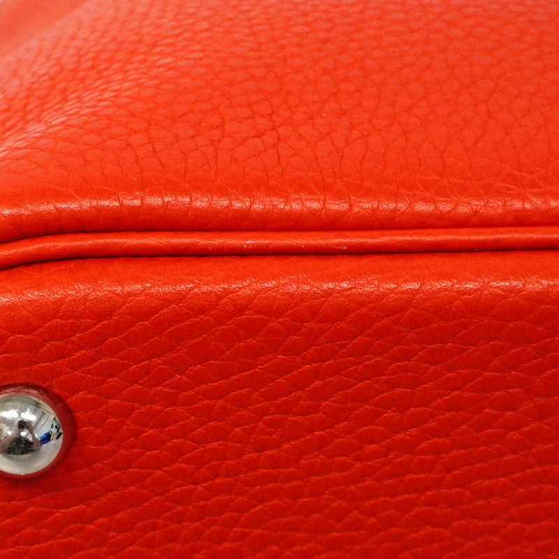 【6fa1900】エルメス ハンドバッグ ボリード31 トリヨンクレマンス ルージュトマト シルバー金具 C刻印【中古】レディース