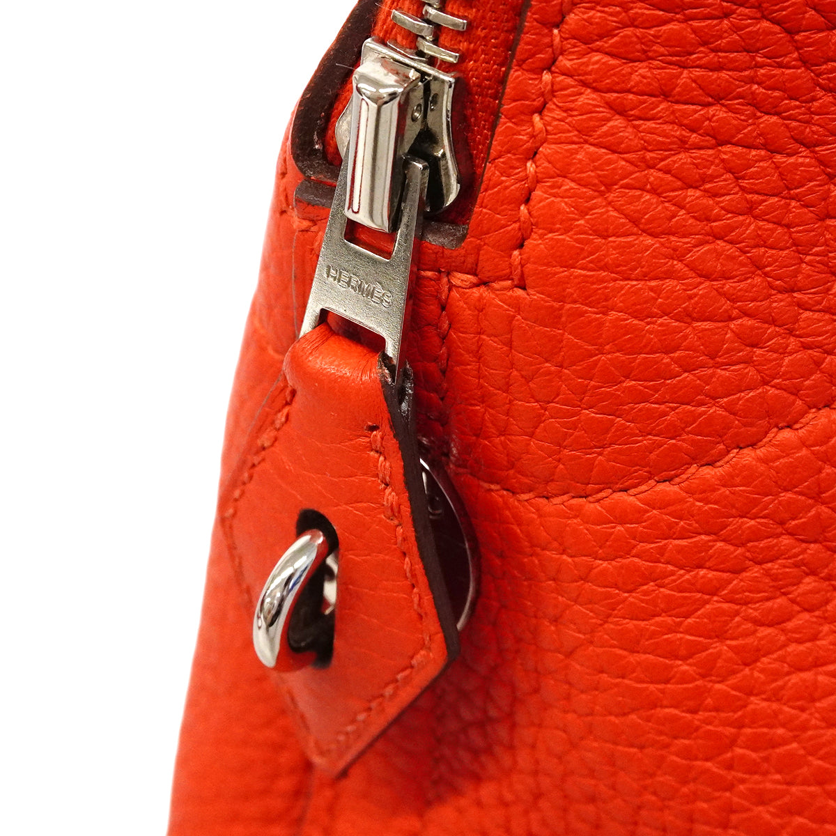 【6fa1900】エルメス ハンドバッグ ボリード31 トリヨンクレマンス ルージュトマト シルバー金具 C刻印【中古】レディース