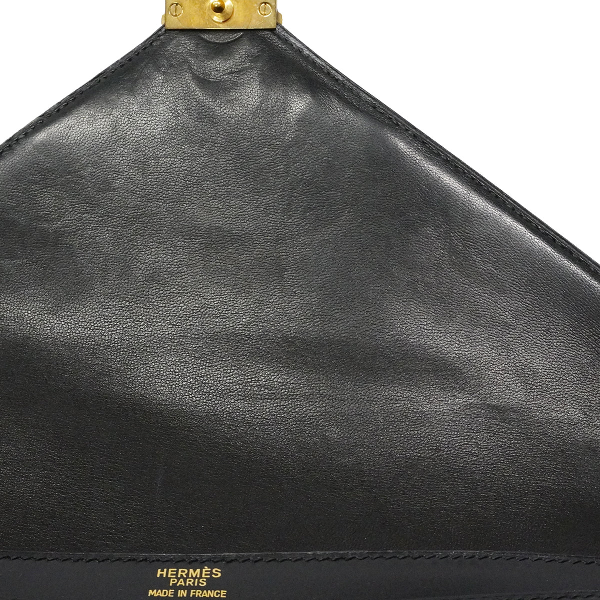 【6fa1901】エルメス ショルダーバッグ リディ ボックスカーフ ブラック ゴールド金具 ○O刻印【中古】