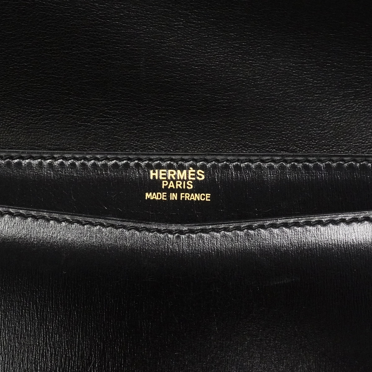 【6fa1901】エルメス ショルダーバッグ リディ ボックスカーフ ブラック ゴールド金具 ○O刻印【中古】