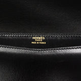 【6fa1901】エルメス ショルダーバッグ リディ ボックスカーフ ブラック ゴールド金具 ○O刻印【中古】