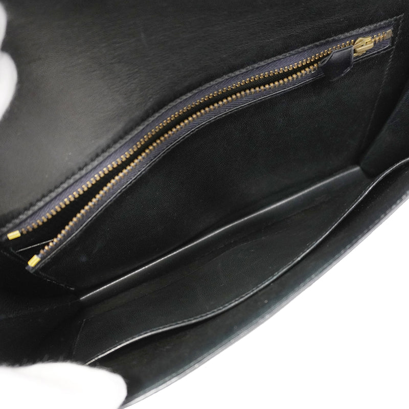 【6fa1901】エルメス ショルダーバッグ リディ ボックスカーフ ブラック ゴールド金具 ○O刻印【中古】