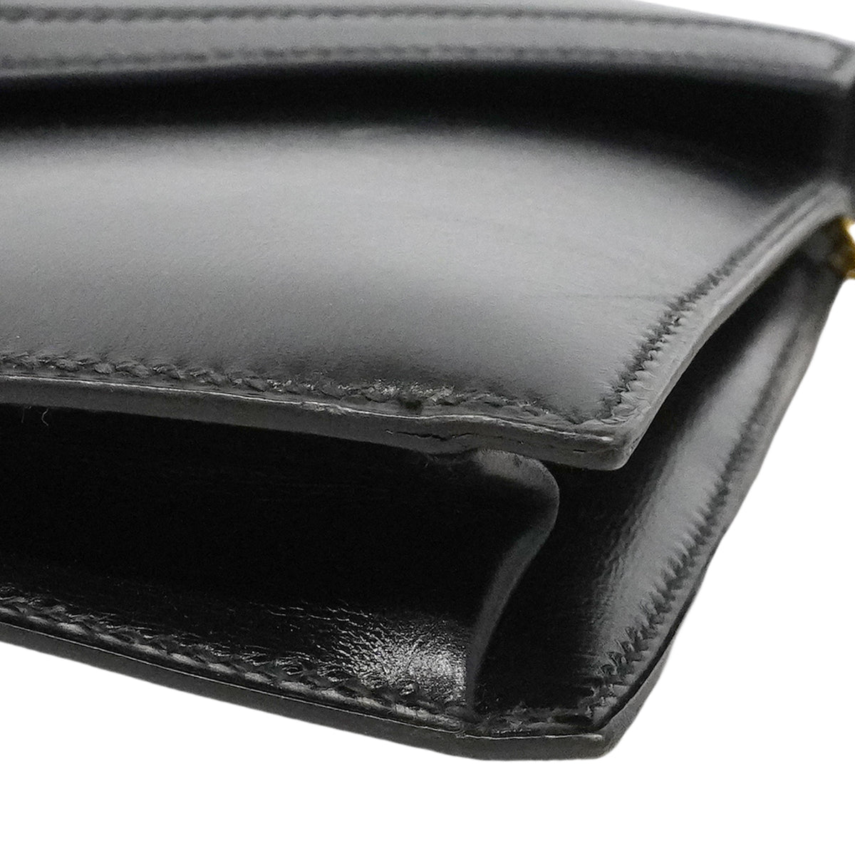 【6fa1901】エルメス ショルダーバッグ リディ ボックスカーフ ブラック ゴールド金具 ○O刻印【中古】