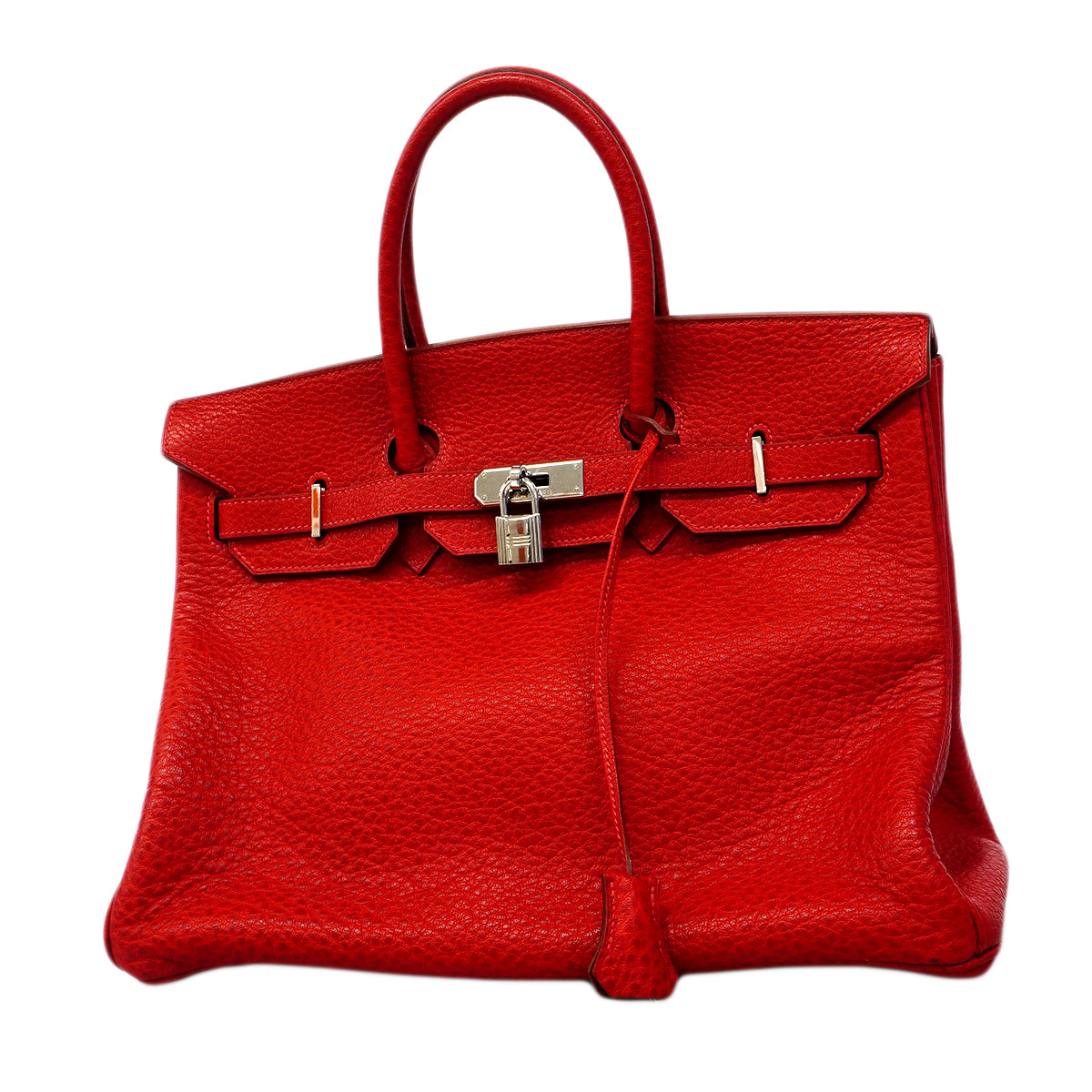 【6fa1903】エルメス ハンドバッグ バーキン35 ブッフルスキッパー ルージュヴィフ シルバー金具 □F刻印【中古】レディース