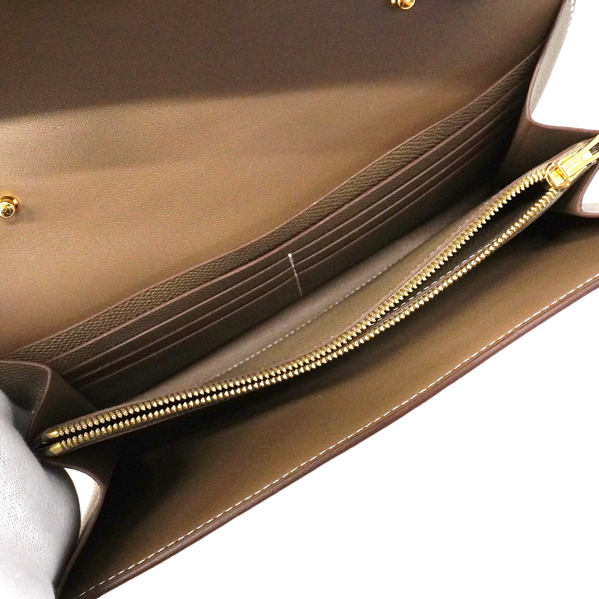 【6fa1905】エルメス ショルダーウォレット コンスタンストゥーゴー ヴォーエプソン エトゥープ ゴールド金具 K刻印【中古】レディース