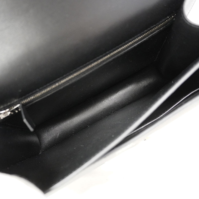 【6fa1906】エルメス ショルダーバッグ コンスタンス24 ヴォーエプソン ブラック シルバー金具 Z刻印【中古】レディース