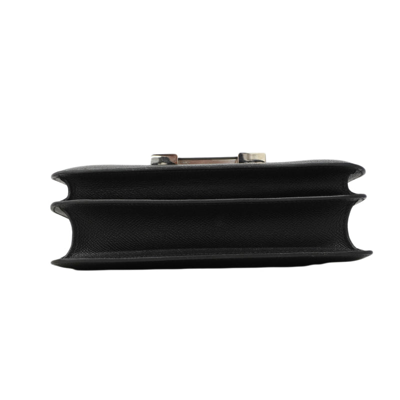 【6fa1906】エルメス ショルダーバッグ コンスタンス24 ヴォーエプソン ブラック シルバー金具 Z刻印【中古】レディース