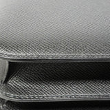 【6fa1906】エルメス ショルダーバッグ コンスタンス24 ヴォーエプソン ブラック シルバー金具 Z刻印【中古】レディース