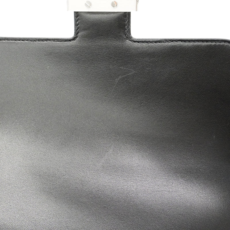 【6fa1906】エルメス ショルダーバッグ コンスタンス24 ヴォーエプソン ブラック シルバー金具 Z刻印【中古】レディース
