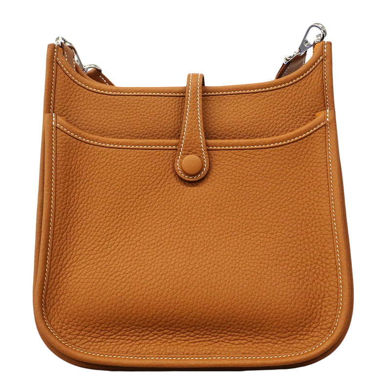【6fa1907】エルメス ショルダーバッグ エヴリン23 トリヨンクレマンス ゴールド シルバー金具 G刻印【中古】レディース