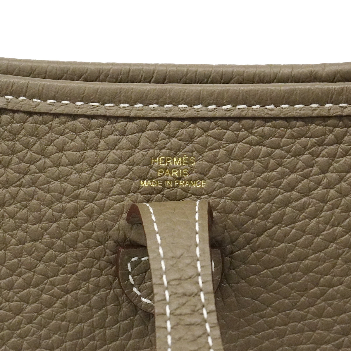 【6fa1909】エルメス ショルダーバッグ エヴリンTPM トリヨンクレマンス エトゥープ ゴールド金具 W刻印【中古】レディース
