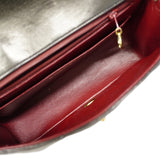 【6fa1910】シャネル ショルダーバッグ ダイアナ チェーンショルダー ラムスキン ブラック ゴールド金具【中古】レディース
