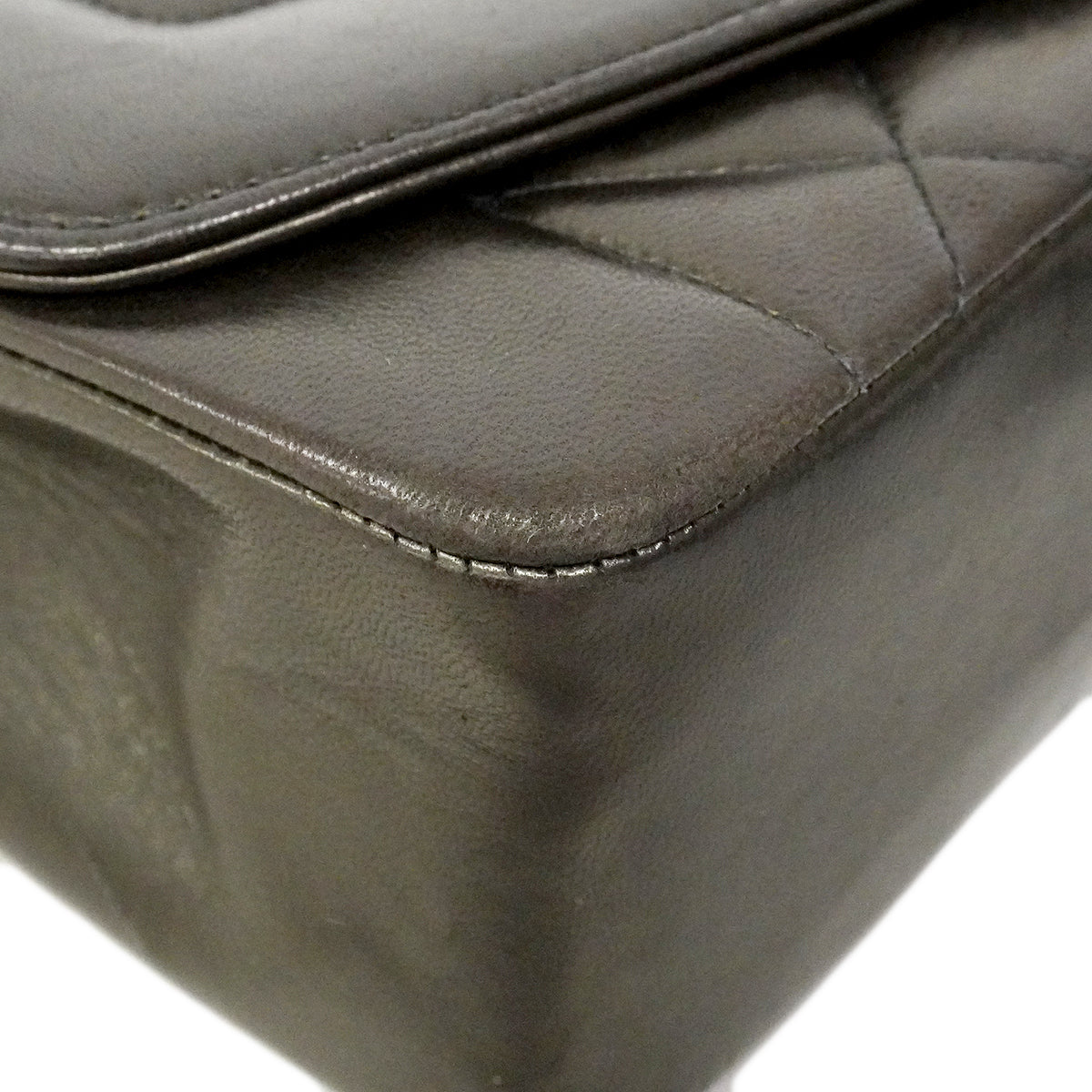 【6fa1910】シャネル ショルダーバッグ ダイアナ チェーンショルダー ラムスキン ブラック ゴールド金具【中古】レディース