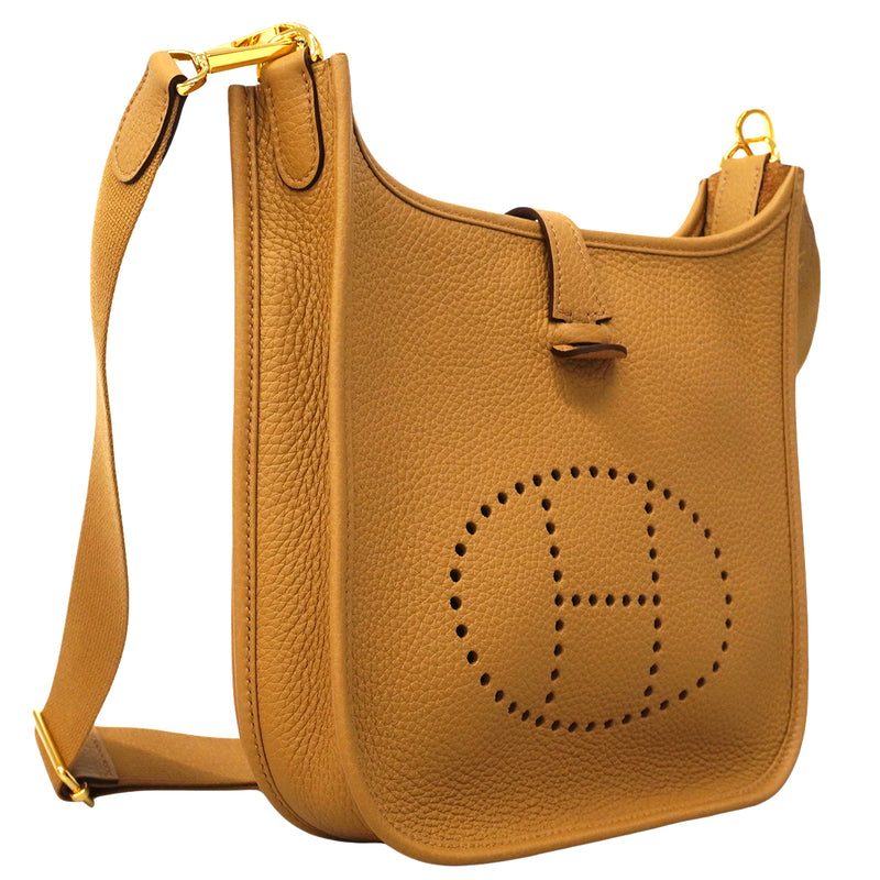 【6fa1913】エルメス ショルダーバッグ エヴリン23 トリヨンクレマンス ビスキュイ ゴールド金具 K刻印【中古】レディース