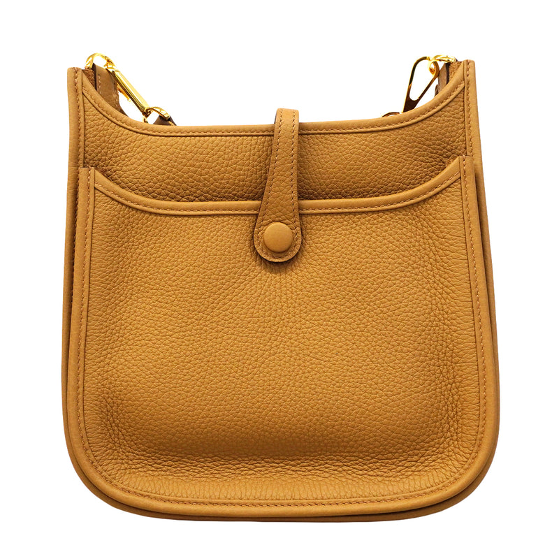【6fa1913】エルメス ショルダーバッグ エヴリン23 トリヨンクレマンス ビスキュイ ゴールド金具 K刻印【中古】レディース