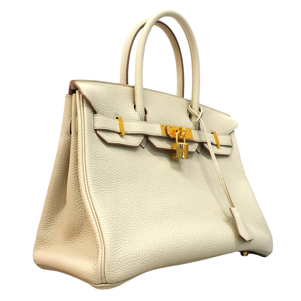 【6fa1914】エルメス ハンドバッグ バーキン30 トリヨンクレマンス べトン ゴールド金具 C刻印【中古】レディース