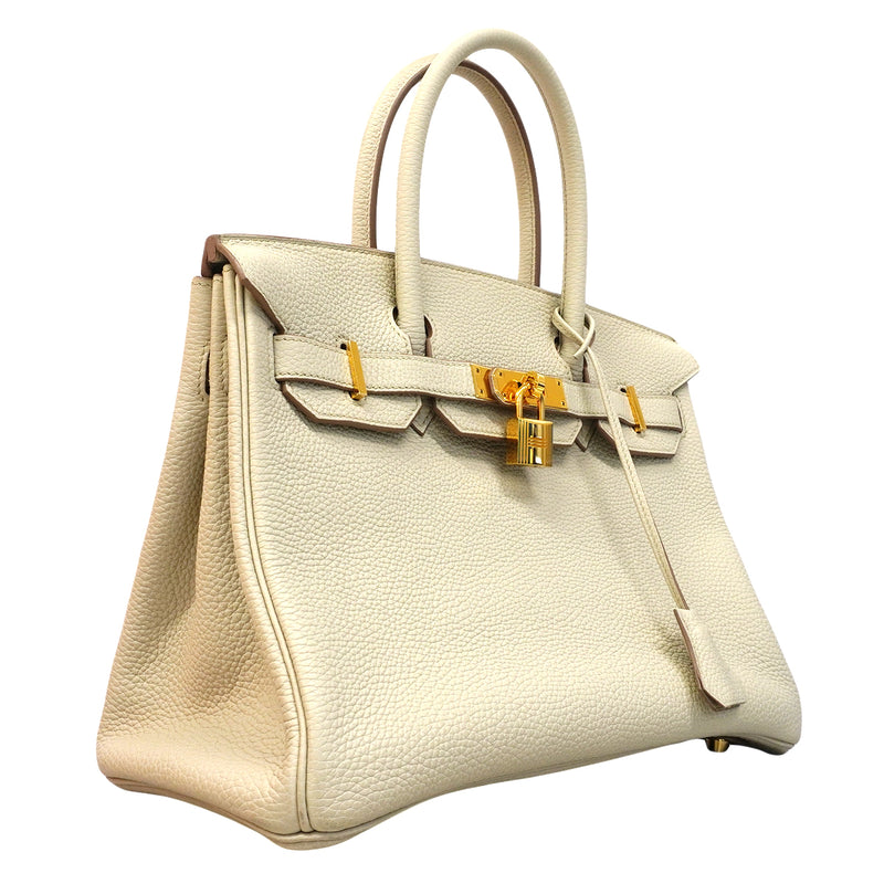 【6fa1914】エルメス ハンドバッグ バーキン30 トリヨンクレマンス べトン ゴールド金具 C刻印【中古】レディース