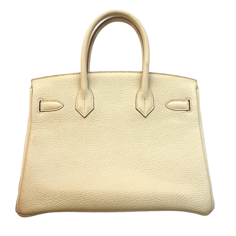 【6fa1914】エルメス ハンドバッグ バーキン30 トリヨンクレマンス べトン ゴールド金具 C刻印【中古】レディース