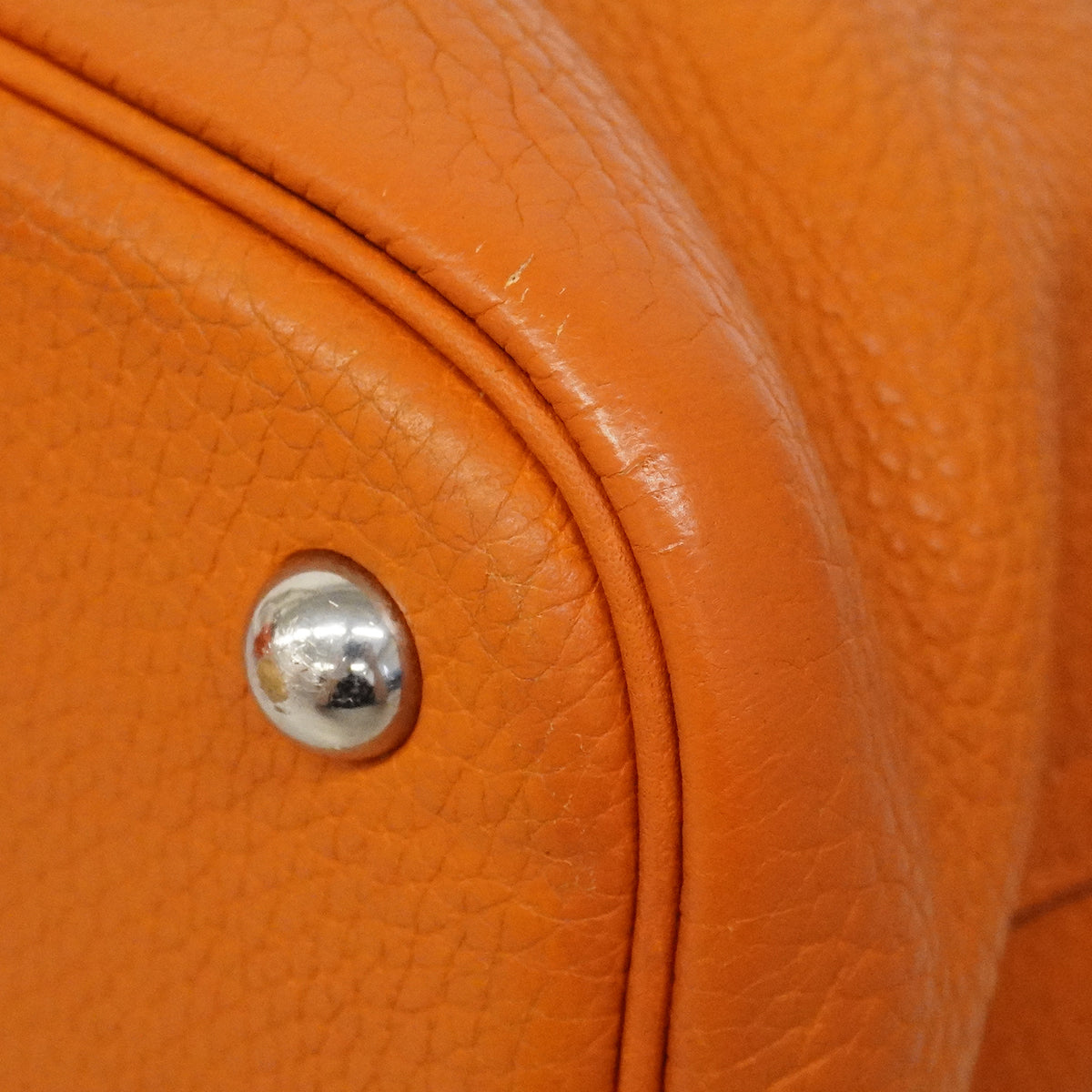 【6fa1917】エルメス ハンドバッグ ボリード31 トリヨンクレマンス オレンジ シルバー金具 □J刻印【中古】レディース