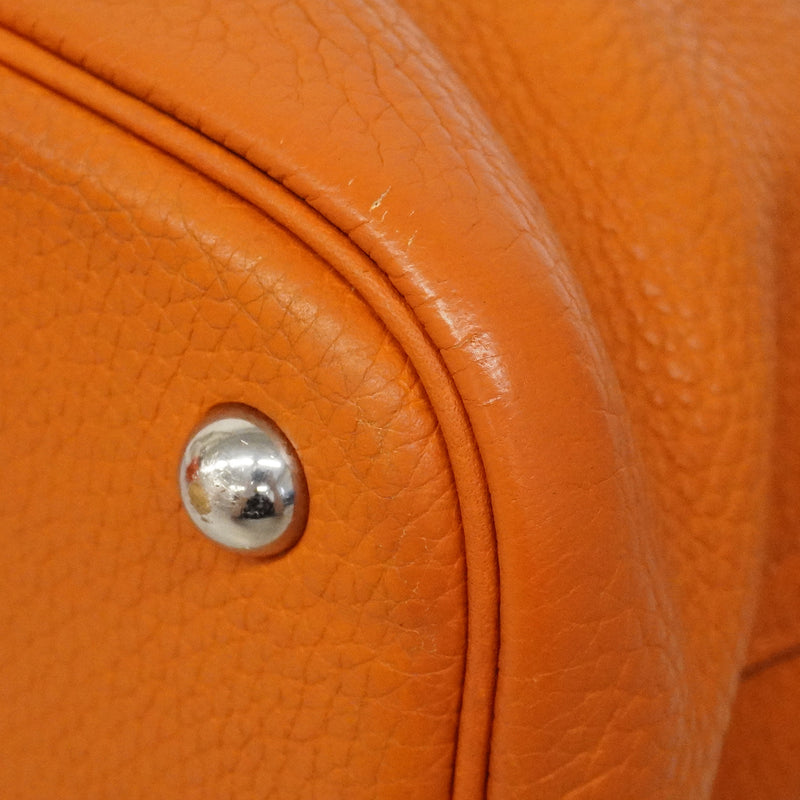 【6fa1917】エルメス ハンドバッグ ボリード31 トリヨンクレマンス オレンジ シルバー金具 □J刻印【中古】レディース