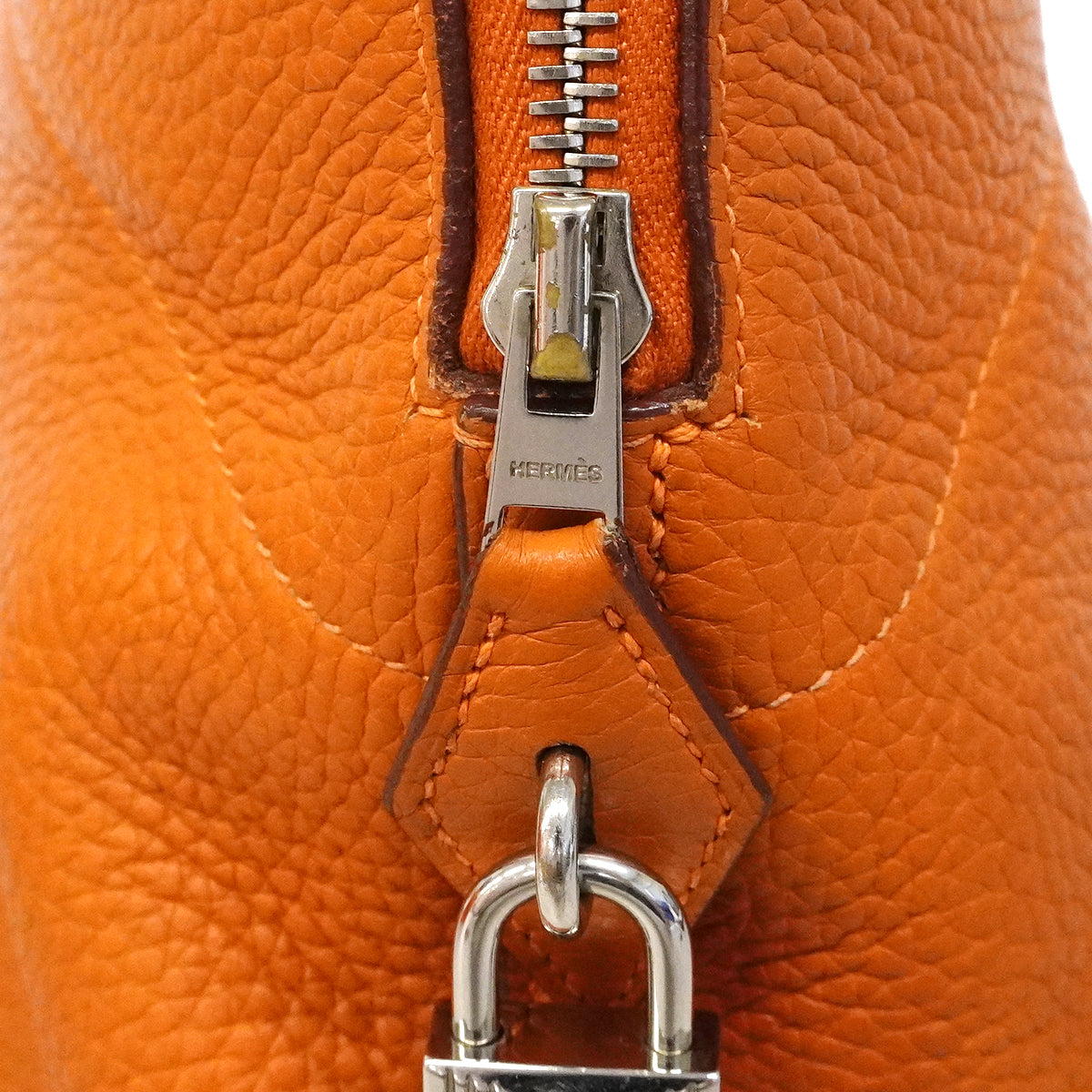 【6fa1917】エルメス ハンドバッグ ボリード31 トリヨンクレマンス オレンジ シルバー金具 □J刻印【中古】レディース
