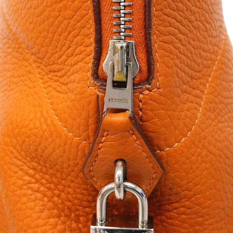 【6fa1917】エルメス ハンドバッグ ボリード31 トリヨンクレマンス オレンジ シルバー金具 □J刻印【中古】レディース