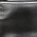 【6fa1918】エルメス ハンドバッグ ケリー28 ボックスカーフ ブラック シルバー金具 □G刻印【中古】レディース
