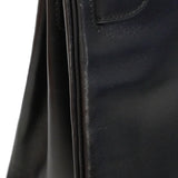 【6fa1918】エルメス ハンドバッグ ケリー28 ボックスカーフ ブラック シルバー金具 □G刻印【中古】レディース