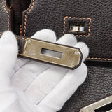 【6fa1919】エルメス ハンドバッグ バーキン35 ブッフル エベーヌ シルバー金具 □G刻印【中古】レディース