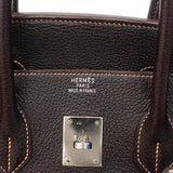 【6fa1919】エルメス ハンドバッグ バーキン35 ブッフル エベーヌ シルバー金具 □G刻印【中古】レディース
