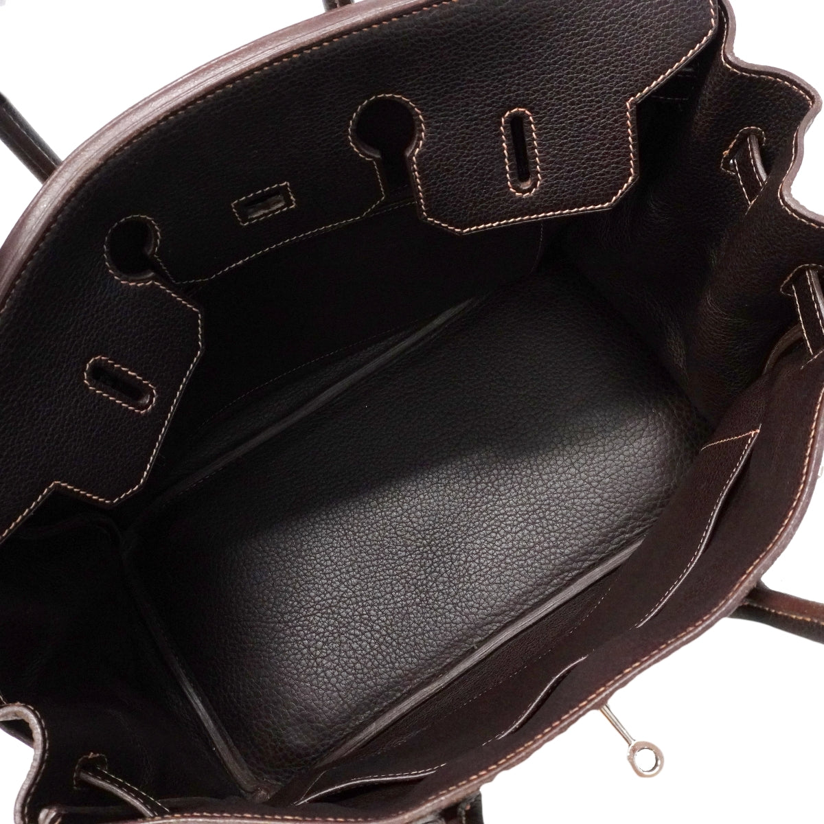 【6fa1919】エルメス ハンドバッグ バーキン35 ブッフル エベーヌ シルバー金具 □G刻印【中古】レディース
