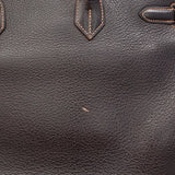 【6fa1919】エルメス ハンドバッグ バーキン35 ブッフル エベーヌ シルバー金具 □G刻印【中古】レディース