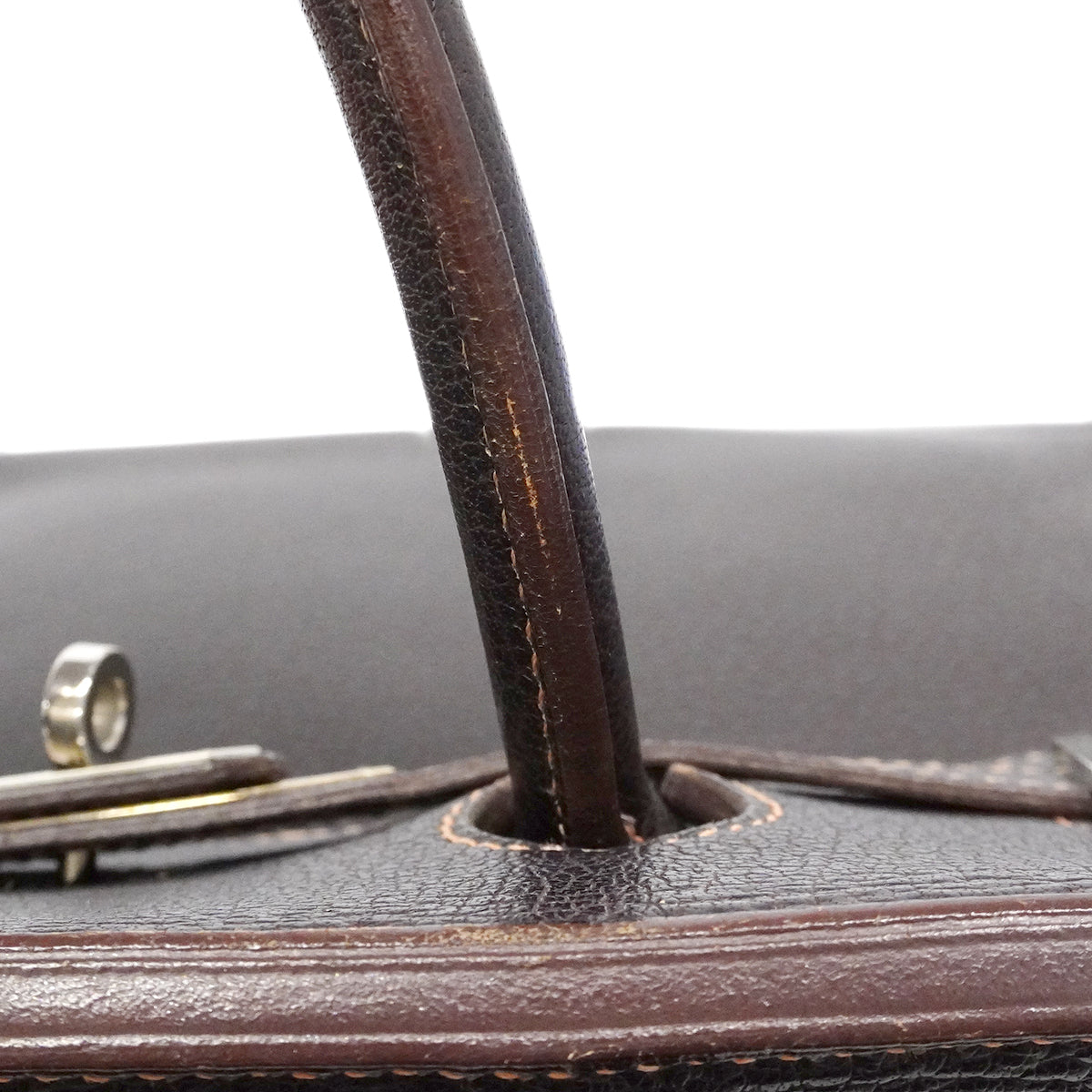 【6fa1919】エルメス ハンドバッグ バーキン35 ブッフル エベーヌ シルバー金具 □G刻印【中古】レディース