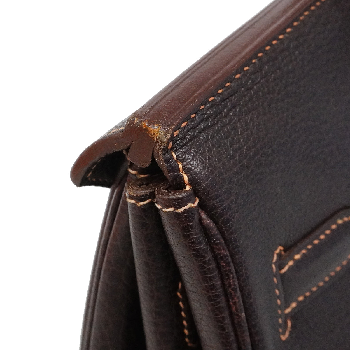 【6fa1919】エルメス ハンドバッグ バーキン35 ブッフル エベーヌ シルバー金具 □G刻印【中古】レディース