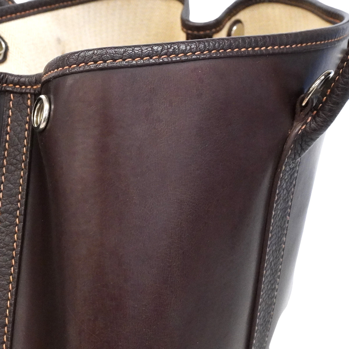 【6fa1920】エルメス ハンドバッグ ガーデンパーティTPM アマゾニア ブラウン シルバー金具 □H刻印 2wayバッグ【中古】レディース