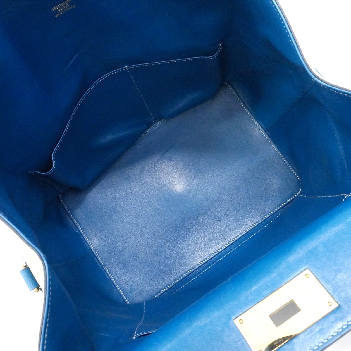 【6fa1921】エルメス ハンドバッグ ツールボックス26 エバーカラー ブルータラサ ゴールド金具 T刻印 2wayバッグ【中古】レディース