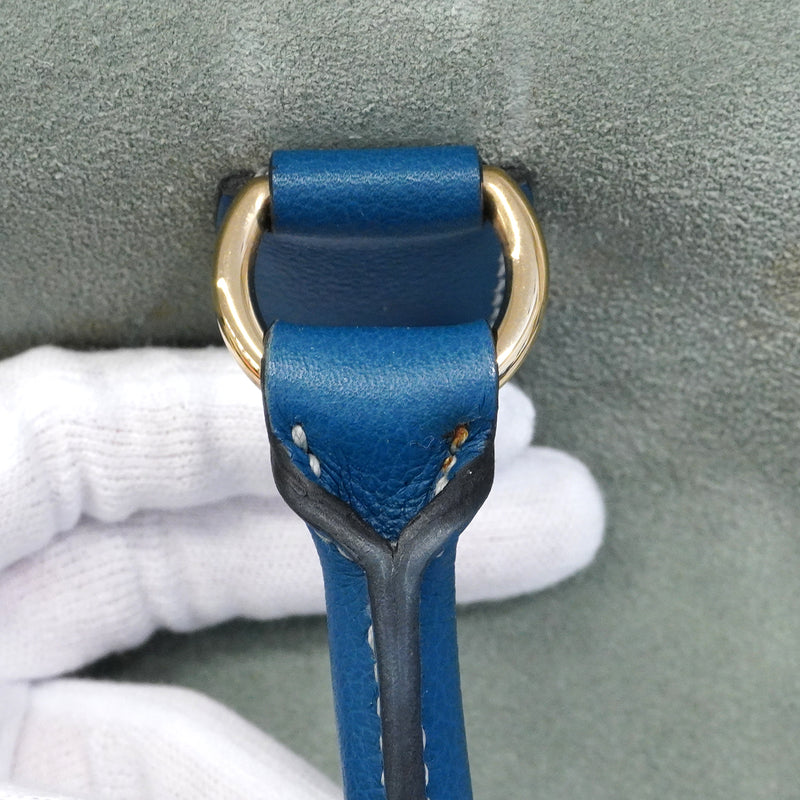 【6fa1921】エルメス ハンドバッグ ツールボックス26 エバーカラー ブルータラサ ゴールド金具 T刻印 2wayバッグ【中古】レディース