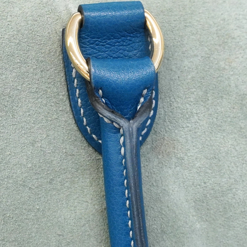 【6fa1921】エルメス ハンドバッグ ツールボックス26 エバーカラー ブルータラサ ゴールド金具 T刻印 2wayバッグ【中古】レディース