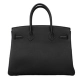 【6fa1924-g】エルメス ハンドバッグ バーキン30 トゴ ブラック ゴールド金具 G刻印【中古】レディース