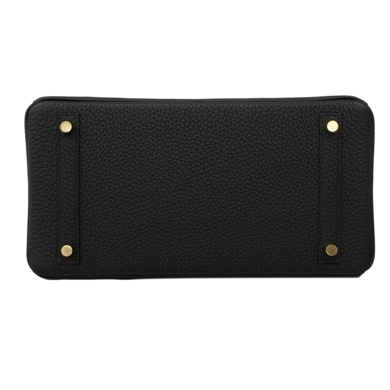 【6fa1924-g】エルメス ハンドバッグ バーキン30 トゴ ブラック ゴールド金具 G刻印【中古】レディース