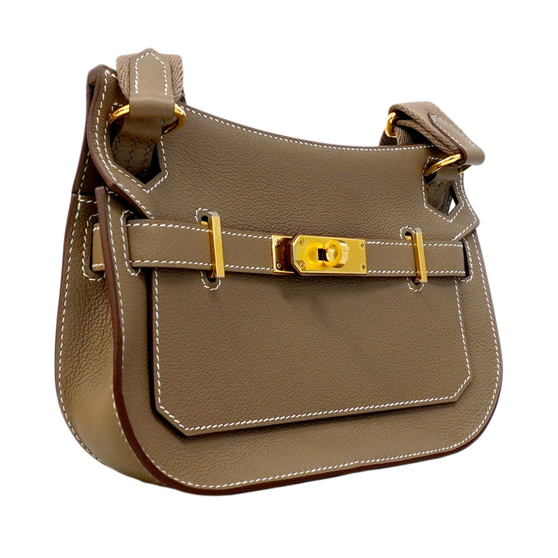 【6fa1926】エルメス ショルダーバッグ ジプシエールミニ エバーカラー エトゥープ ゴールド金具 W刻印【中古】レディース