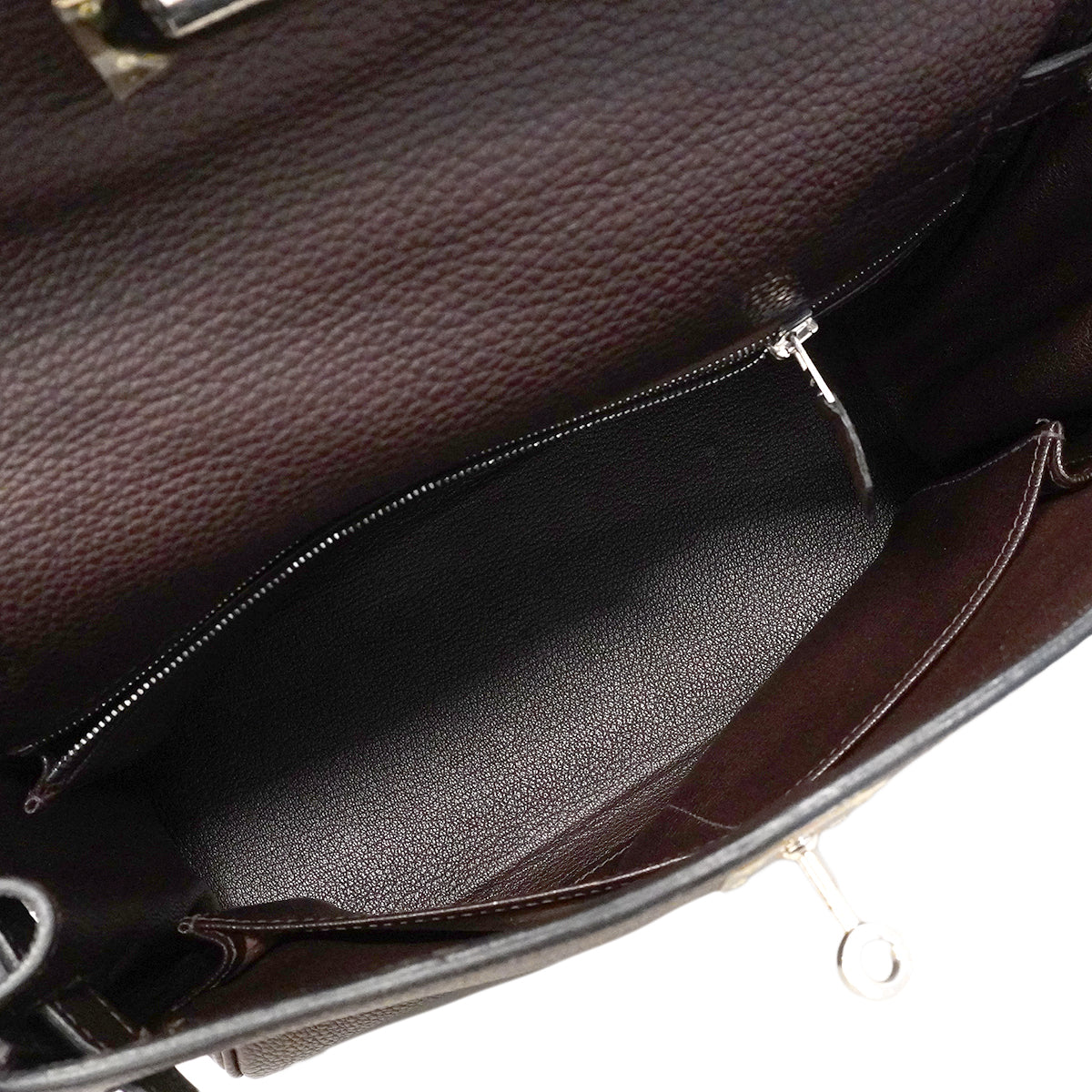 【6fa1927】エルメス ハンドバッグ ケリー28 トゴ ハバナ シルバー金具 □H刻印【中古】レディース