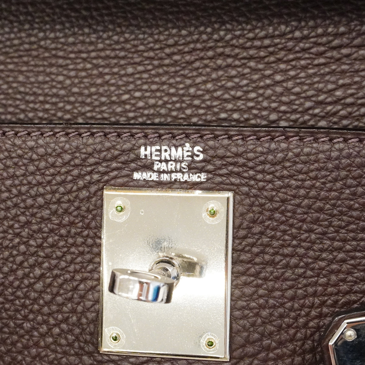【6fa1927】エルメス ハンドバッグ ケリー28 トゴ ハバナ シルバー金具 □H刻印【中古】レディース